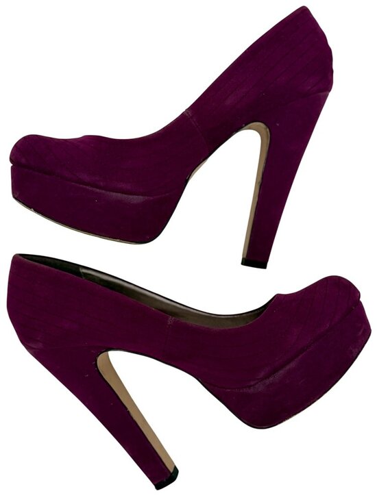 JustFab Shoes - VTG JustFab Purple Platform Block Heels 9 | Vampy Baddie Indie Sleaze McBling